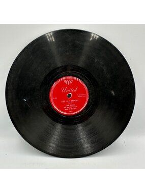 Tab Smith His Velvet Tenor & Fabulous Alto 78 RPM Vinyl Dee Jay Special/United